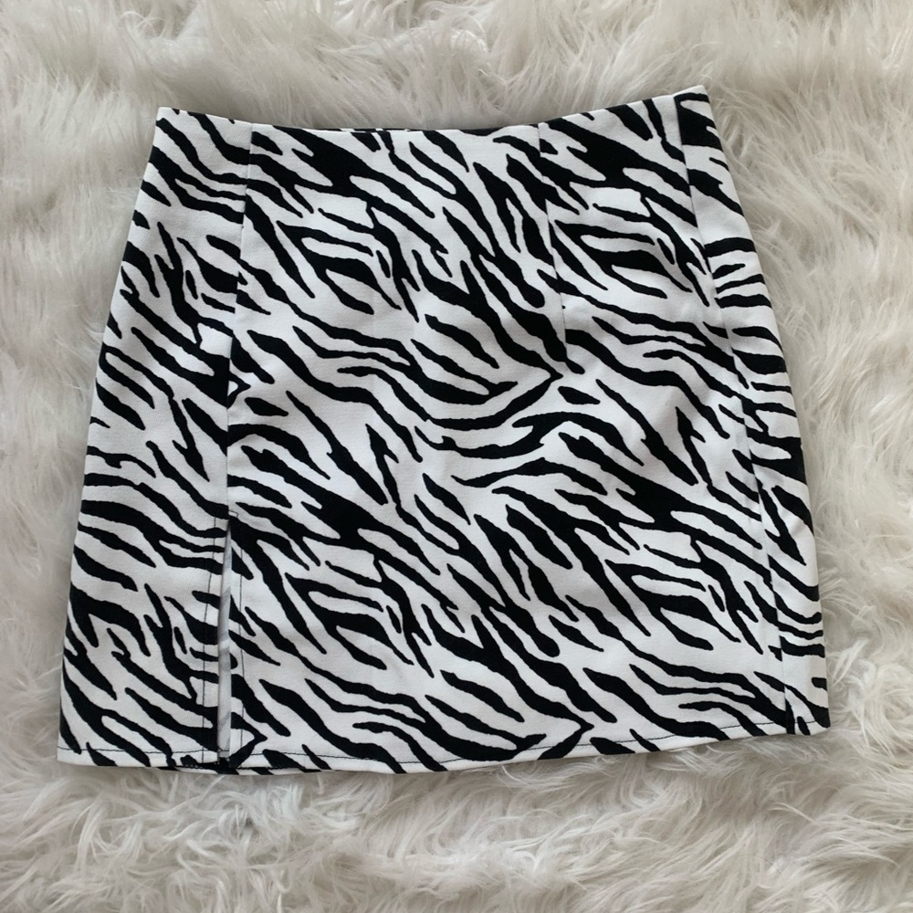 shein zebra skirt